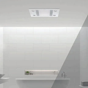 Linear 1000w Halogen 3 in 1 Bathroom Heater & High Extraction Exhaust Fan with LED Light White - Tastic - Lux Lighting