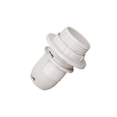 WHITE SES LAMPHOLDER WITH 2 SHADE RINGS 10mm