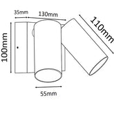 DOUBLE ADJUSTABLE WITH SENSOR BKSQUARE BASE WHITE