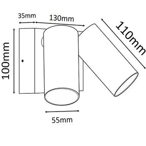 DOUBLE ADJUSTABLE WITH SENSOR BKSQUARE BASE WHITE
