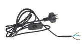 BLACK 3 CORE SWITCHED CORD SET SHEA