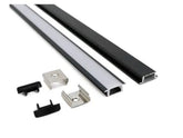 Strip channel recessed black 3m