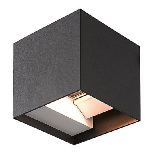 SQR U/DOWN WALL LIGHT BK - outdoor wall light - Lux Lighting