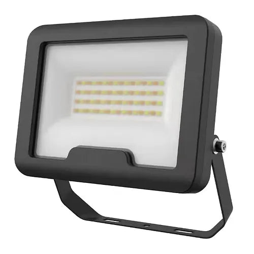20w Flood Light Tricolour IP65 - Black - Floodlights - Lux Lighting