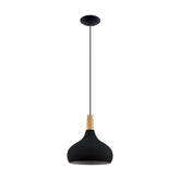 SABINAR H/L 1X60W E27 BLK MED 2M
