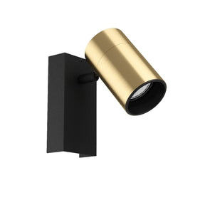 CUMARIBO SP 1X5W GU10 LED 4000K BRS MATT/BLK - wall light - Lux Lighting