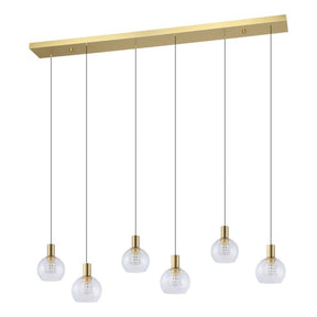 TERQUE H/L 6X5.4W LED 3000K BRS MATT BAR