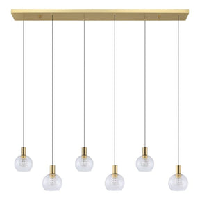 TERQUE H/L 6X5.4W LED 3000K BRS MATT BAR