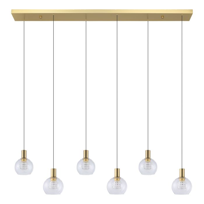 TERQUE H/L 6X5.4W LED 3000K BRS MATT BAR