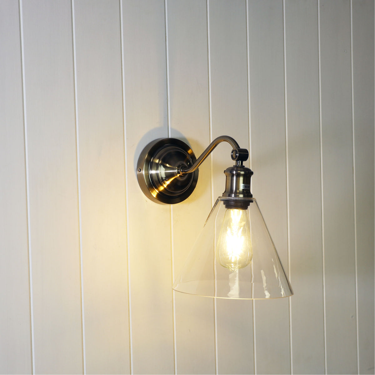 Abby Ant Brass Wall Light - wall light - Lux Lighting