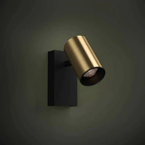 CUMARIBO SP 1X5W GU10 LED 4000K BRS MATT/BLK - wall light - Lux Lighting