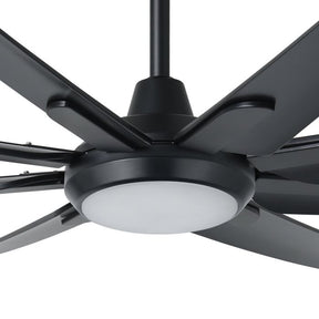 SANTORINI FAN LT 20W LED TRI-COL BLK