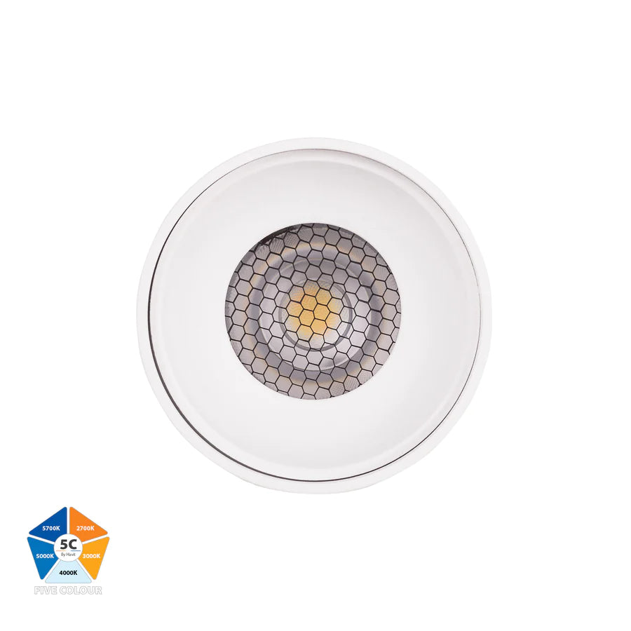 Nella White 7w Surface Mounted LED Downlight - Ceiling mount - Lux Lighting