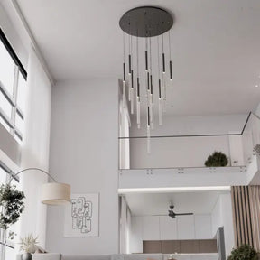 Calibo Rhea 14 Light Pencil Drop LED Pendant - Black