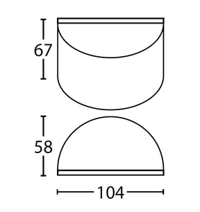 STE Exterior 12V Matte Black Curved Surface Mounted Step / Wall Lights IP65