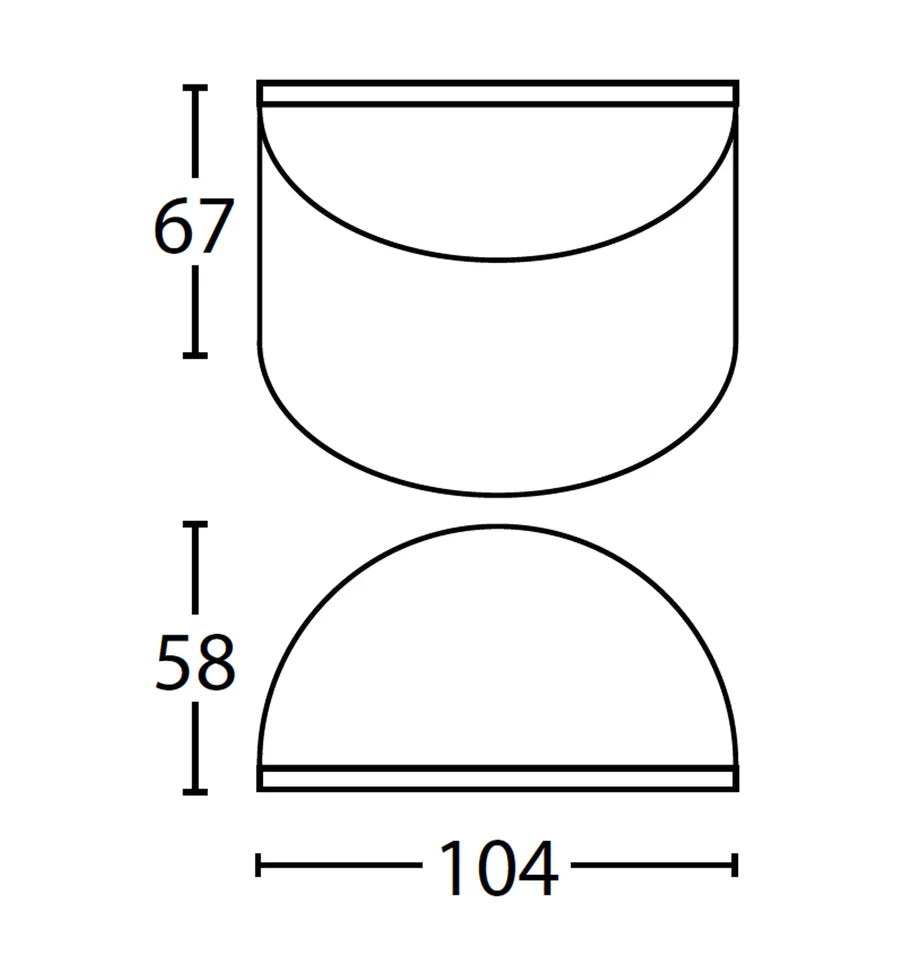 STE Exterior 12V Bronze Curved Surface Mounted Step / Wall Lights IP65