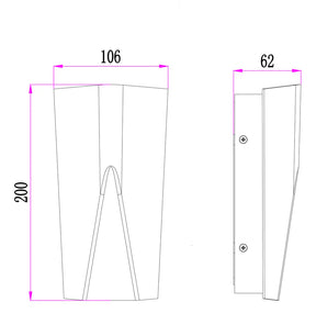 WALL S/M Up/Dn 11W WEDGE Wh 3K IP65 Alt Beam 550 Lm