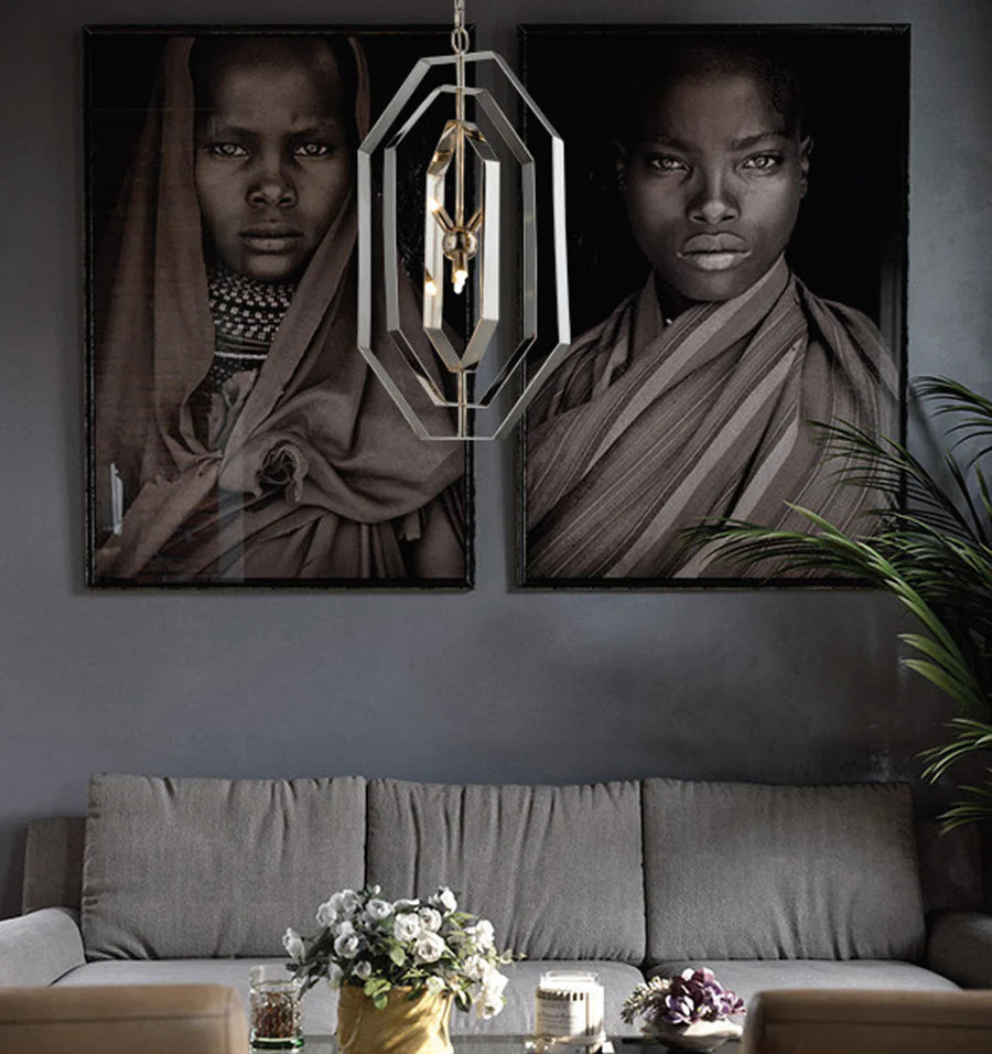ORBITA: Bohemian Polished Nickel Pendant Light