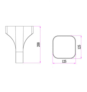 SHU Exterior LED Dark Grey 2-Way Surface Mounted Wall Light IP65