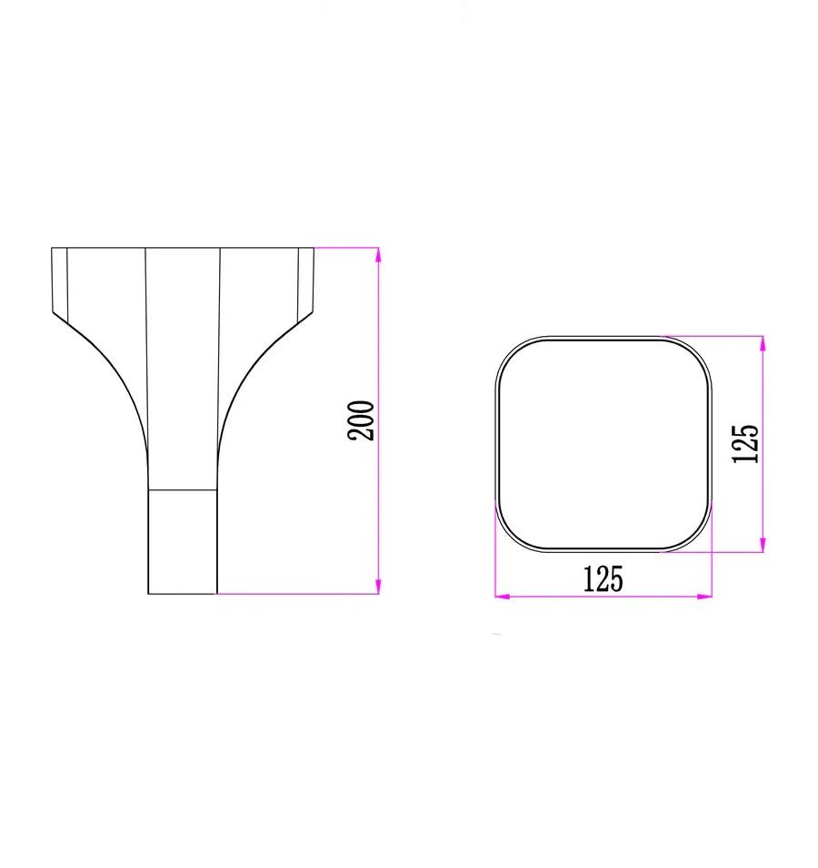 SHU Exterior LED Dark Grey 2-Way Surface Mounted Wall Light IP65