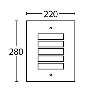 NED Exterior Grilled Surface Mounted Wall Lights IP54