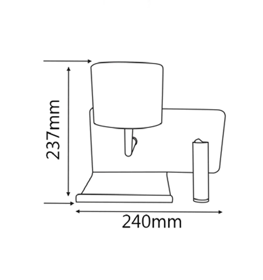 WALL Int City S/M 6W + 3W Reader Matt Wh w/Frosted Diff LEFT