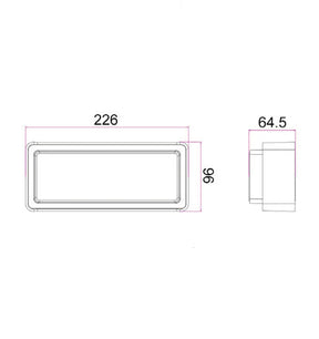 HEKA Surface Mounted Rectangular LED Exterior Wall Lights IP65