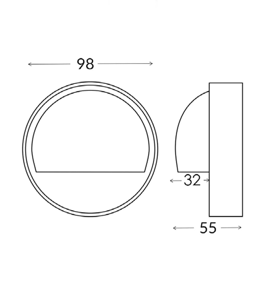 STE Exterior LED 12V Surface Mounted Stainless steel/ Copper Eyelid Step / Wall Lights IP54