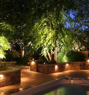 STE Exterior 12V Bronze Curved Surface Mounted Step / Wall Lights IP65