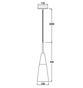 FINN: Scandinavian Blonde Wood & Opal Glass Long Cone Pendant Light