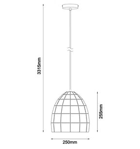 ARMIS: Retro Tiled Ellipse Shape Pendant Lights