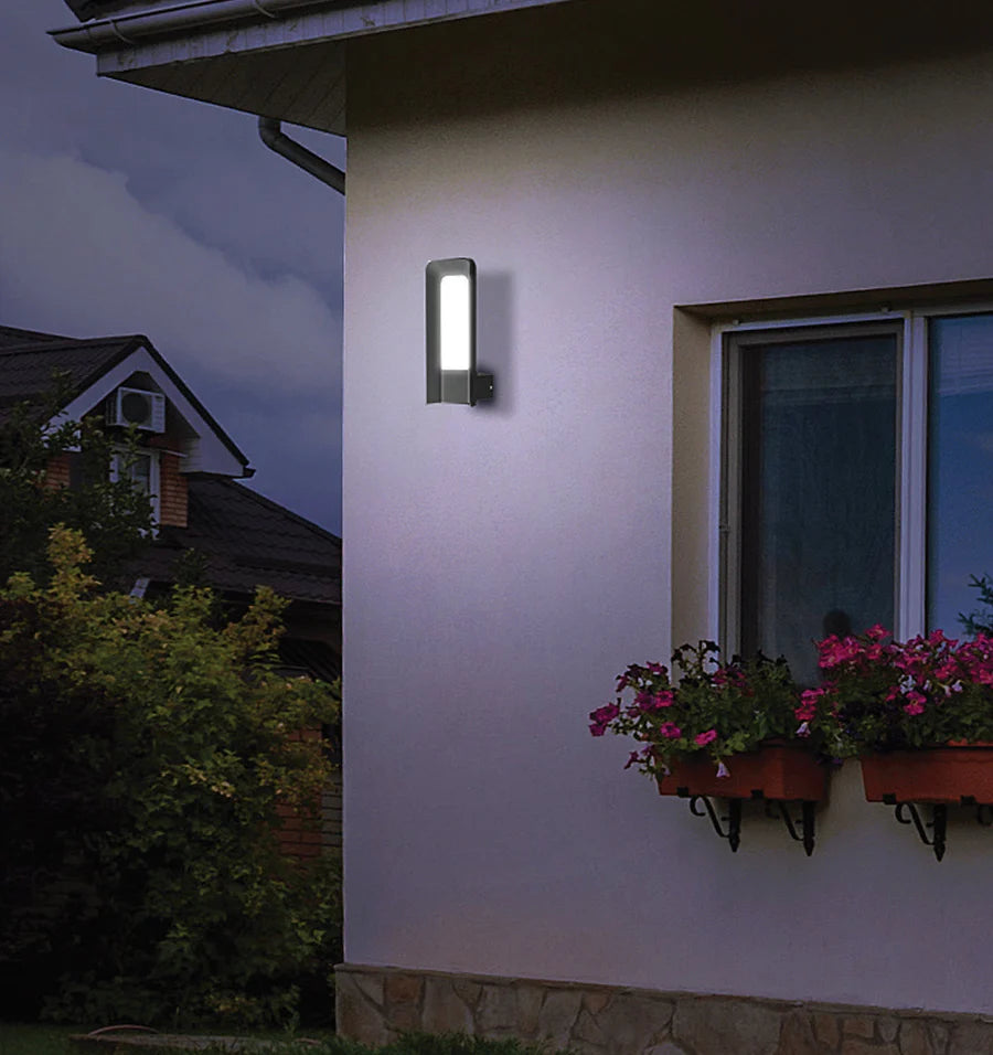 HATHOR Exterior LED Dark Grey Rectangular Surface Mounted Wall Light IP54