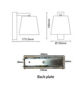 CHESTER City Series LED Wall White 1 Switch Clear PS Shade Wall Lights