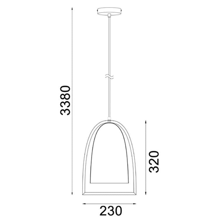 SWING: Ellipse with Wood Frame Pendant Lights