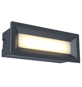 BRICKTRI Exterior LED Tri-CCT Recessed Rectangular Frosted Diffuser Wall / Brick Lights IP65
