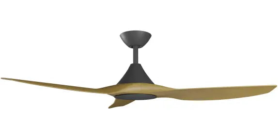 Cloudfan 72" Kit - Black No Light (CFP-367M-BK) Plus Teak Blades (CFP-372B-TE) - Two Boxes