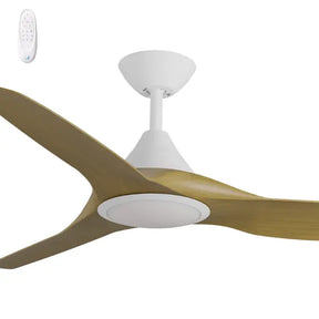 Cloudfan 72" Kit - White with Light (CFP-367M-WH-L) Plus Teak Blades (CFP-372B-TE) - Two Boxes