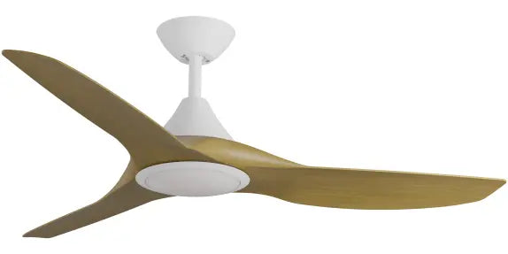 Cloudfan 48" Kit - White with Light (CFP-345M-WH-L) Plus Teak Blades (CFP-348B-TE) - Two Boxes