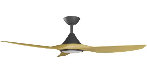 Cloudfan 48" Kit - Black with Light (CFP-345M-BK-L) Plus Bamboo Blades (CFP-348B-BA) - Two Boxes
