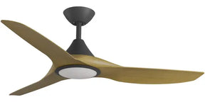 Cloudfan 60" Kit - Black with Light (CFP-367M-BK-L) Plus Teak Blades (CFP-360B-TE) - Two Boxes