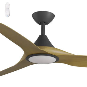 Cloudfan 60" Kit - Black with Light (CFP-367M-BK-L) Plus Teak Blades (CFP-360B-TE) - Two Boxes