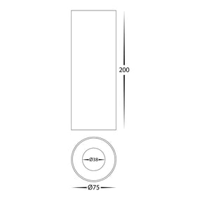 Nella BLACK - EXT 7w Surface Mounted LED Downlight - Ceiling mount - Lux Lighting