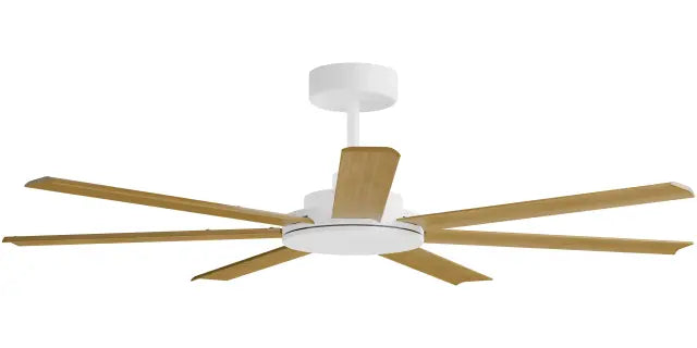 Alula 60" Kit - White (ALP-760M-WH) Plus Teak Blades (ALP-760B-TE) - two boxes (Optional Light Kit)