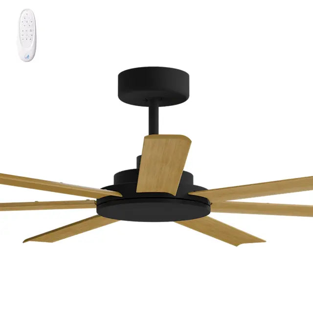 Alula 60" Kit - Black (ALP-760M-BK) Plus Teak Blades (ALP-760B-TE) - two boxes (Optional Light Kit)