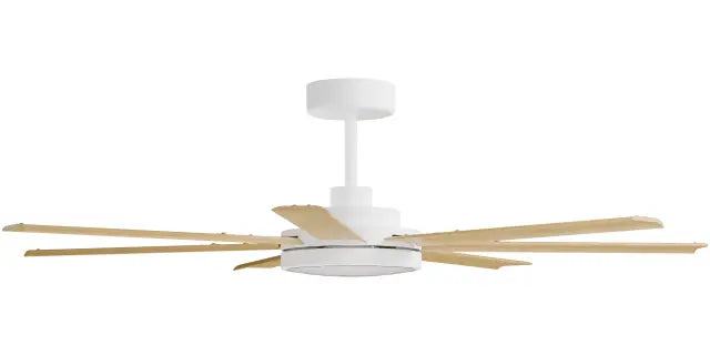 Alula 60" Kit - White (ALP-760M-WH) Plus Bamboo Blades (ALP-760B-BA) - two boxes (Optional Light Kit) (Optional Light Kit)