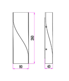 2x3w Up Down Wall Light Wh Tc