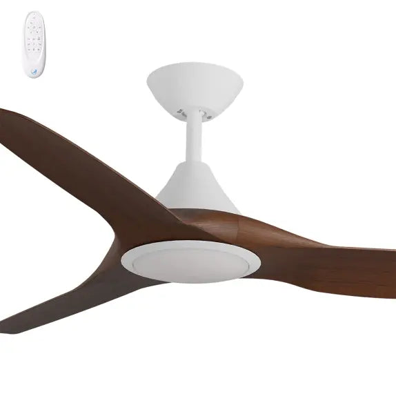 Cloudfan 60" Kit - White with Light (CFP-367M-WH-L) Plus Koa Blades (CFP-360B-KO) - Two Boxes