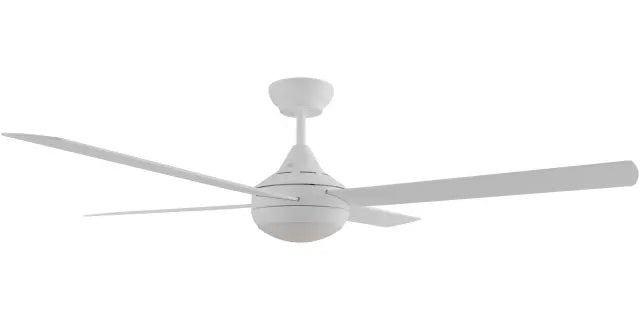 Kestrel DC 52" White Steel Body ABS Blades - LED