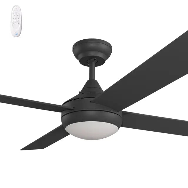 Kestrel DC 52" Black Steel Body ABS Blades - LED
