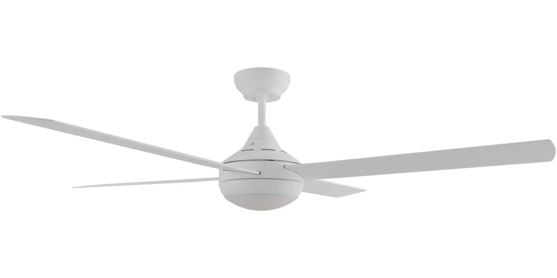 Heron AC 48" White Steel Body ABS Blades - LED